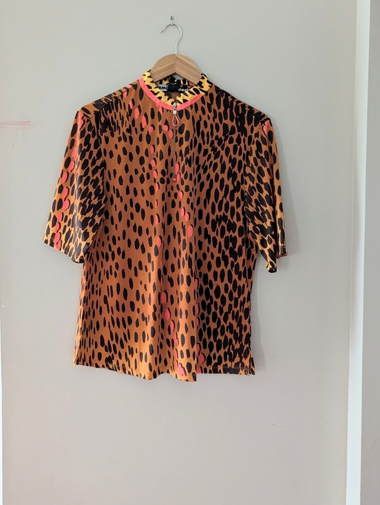 jamie sadock Tops - Jamie Sadock Golf Polo Top Animal Print Frenetic NWT Size Large